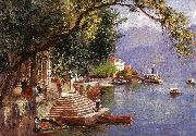 John Douglas Woodward Villa Carlotta, Lake Como oil painting